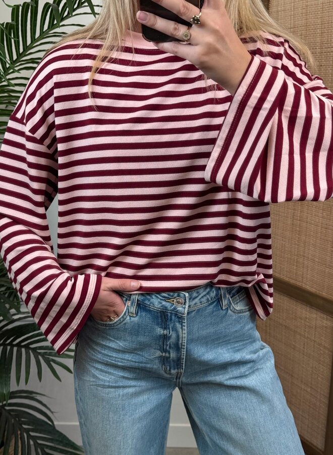Ambika Longsleeve 1680 - Bordeaux/Roze