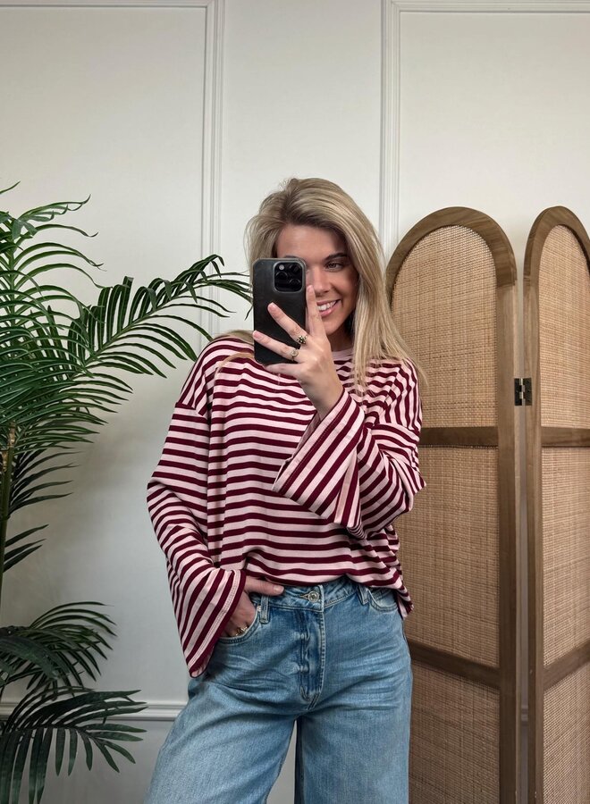 Ambika Longsleeve 1680 - Bordeaux/Roze