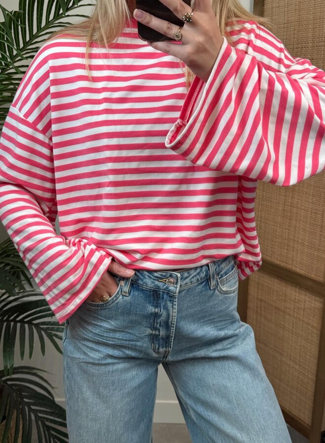 Ambika Longsleeve 1680 - Roze/Off White