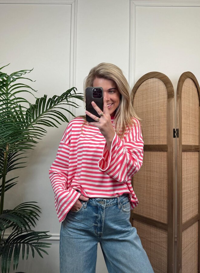 Ambika Longsleeve 1680 - Roze/Off White