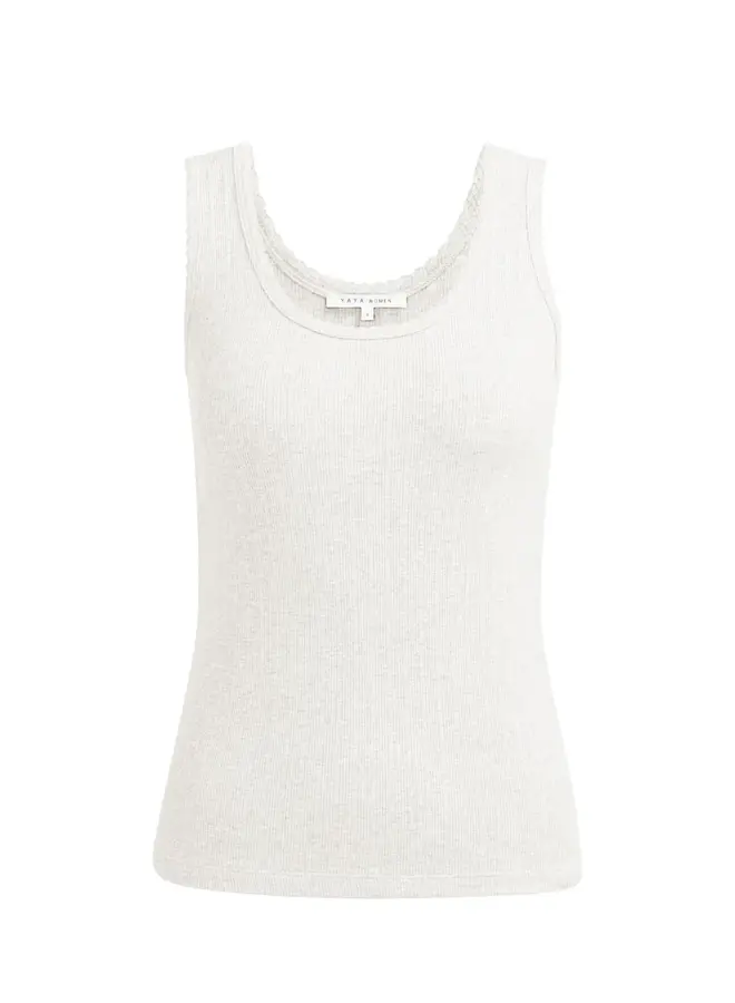 Yaya Singlet Geribd Top 01-729049-602 - 99049 Off White