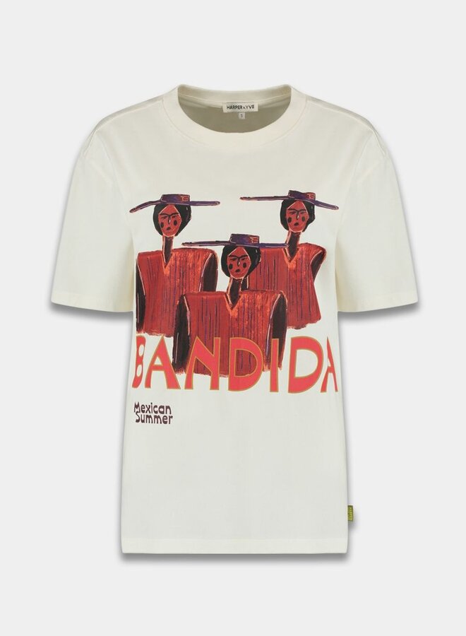 Harper and Yve T-shirt Bandida SS6Y304 - 101 Ecru