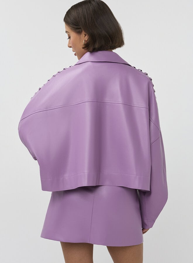 Studio Amaya Leren Jas Elina 261-ST37 - 501 Lila