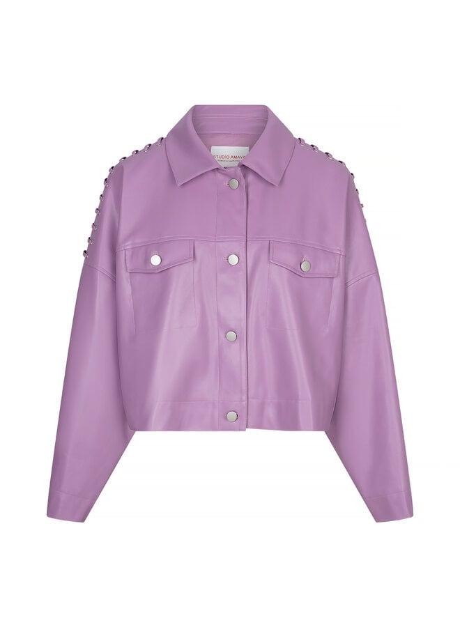 Studio Amaya Leren Jas Elina 261-ST37 - 501 Lila