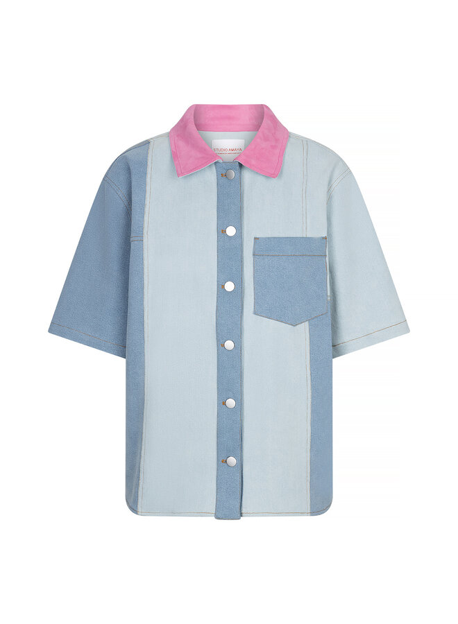 Studio Amaya Denim Blouse Indy 261-ST19 - 400 Blue