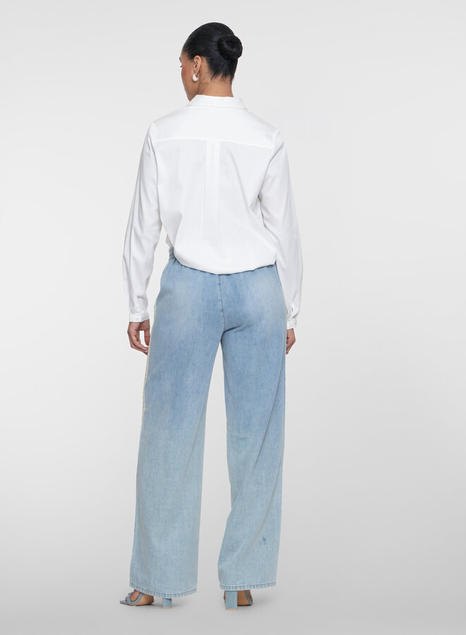 Geisha Wide Leg Jeans 61051-10 - 830 Bleached Denim
