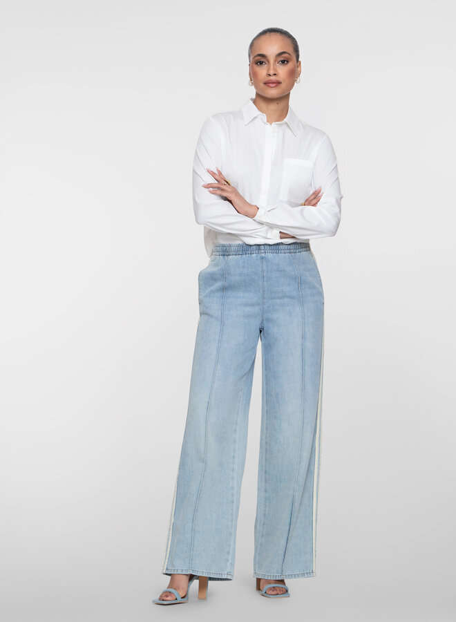 Geisha Wide Leg Jeans 61051-10 - 830 Bleached Denim