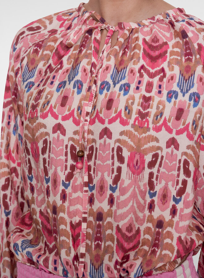 Geisha Blouse 63219-20 - 420 Pink/Cherry