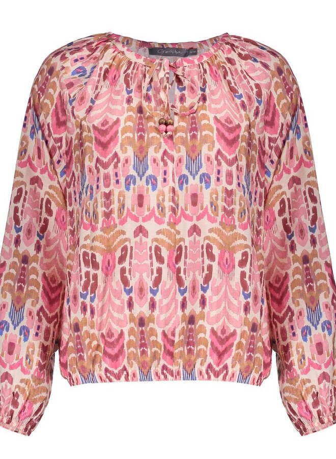 Geisha Blouse 63219-20 - 420 Pink/Cherry