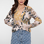 Geisha Blouse 63226-20 - 560 Olive/Chambray