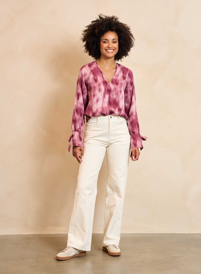 Lofty Manner Blouse Lora RA01 - 318 Mauve Ombre