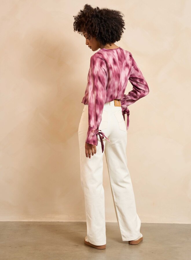 Lofty Manner Blouse Lora RA01 - 318 Mauve Ombre