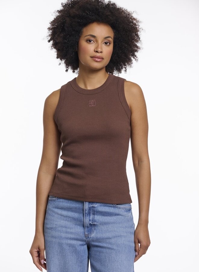 Rino & Pelle Tanktop Filipa 7002622 - 11045 Dark Bark