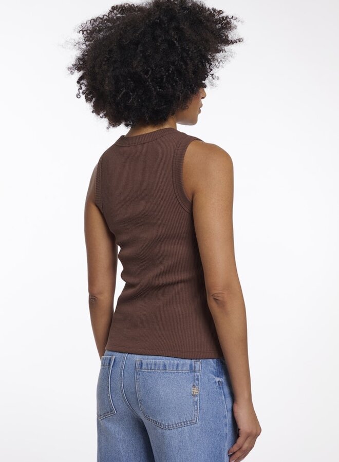 Rino & Pelle Tanktop Filipa 7002622 - 11045 Dark Bark