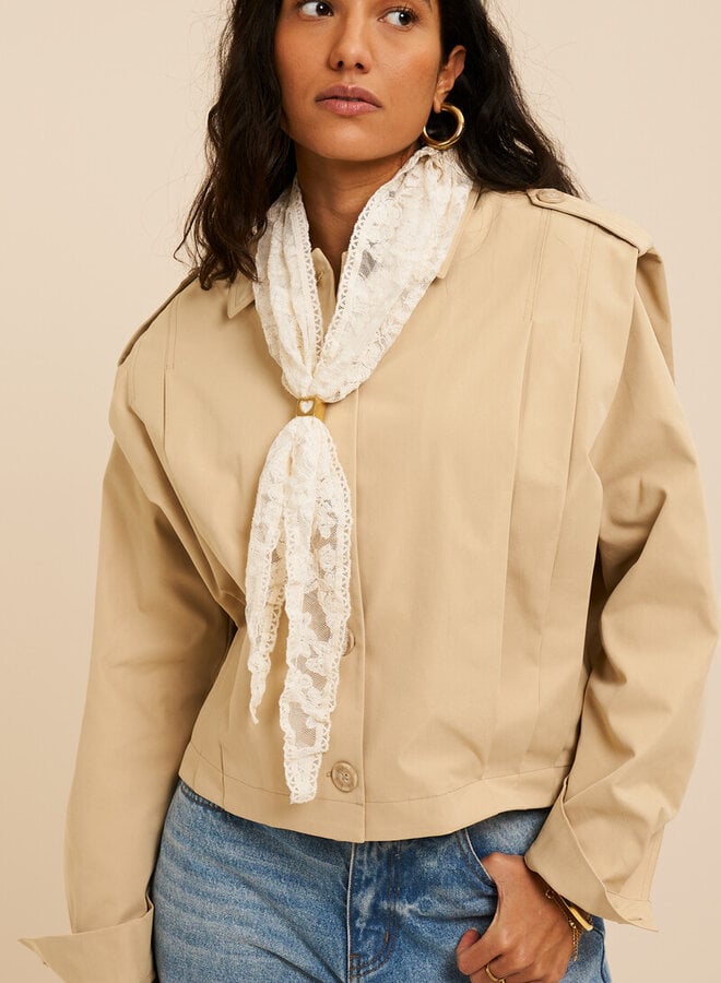 My Jewellery Kanten Sjaal MJ15973-0900 - Beige