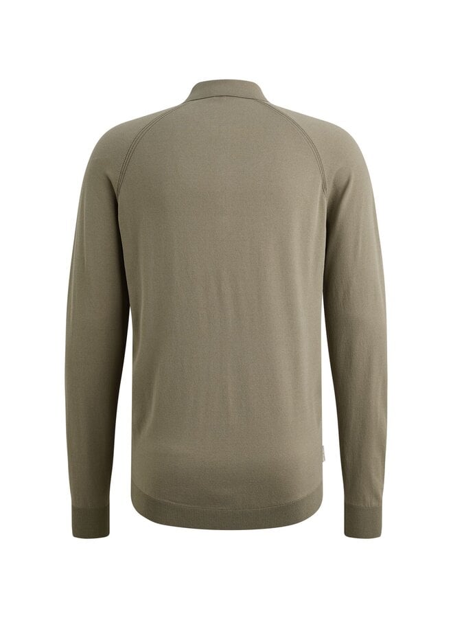 Cast iron Half Zip Trui CPS2602823 - 6478 Dried Sage