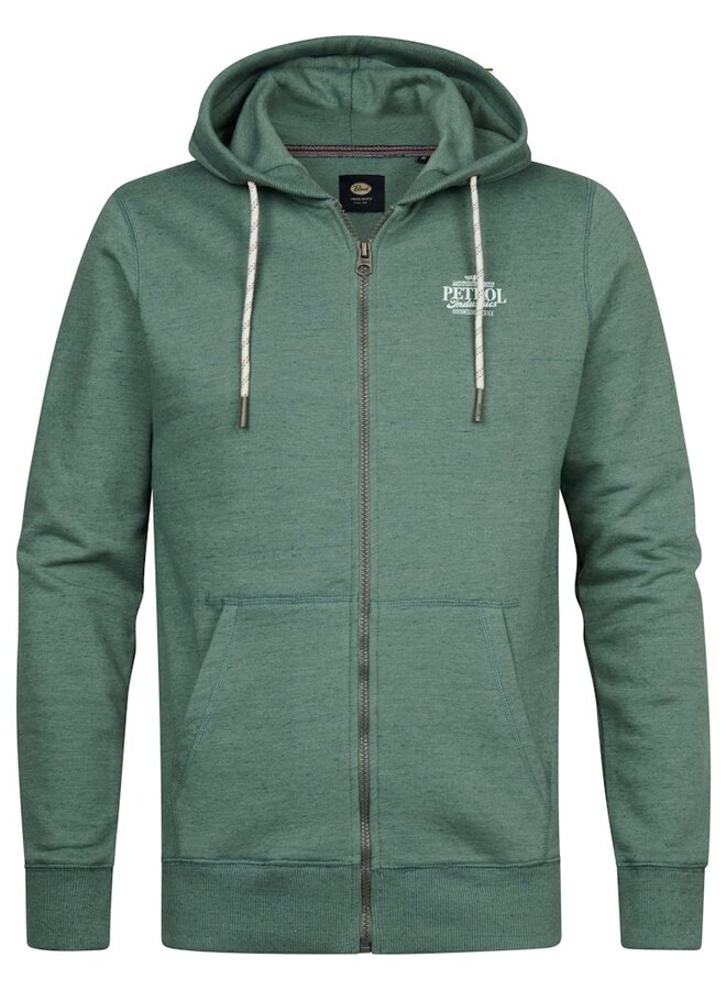 Petrol Vest Men Hooded Zip M-1060-SWH319 - 6180 Oil Green