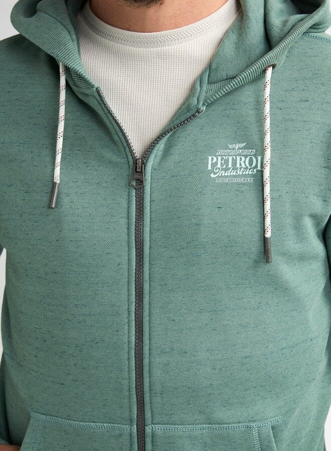 Petrol Vest Men Hooded Zip M-1060-SWH319 - 6180 Oil Green