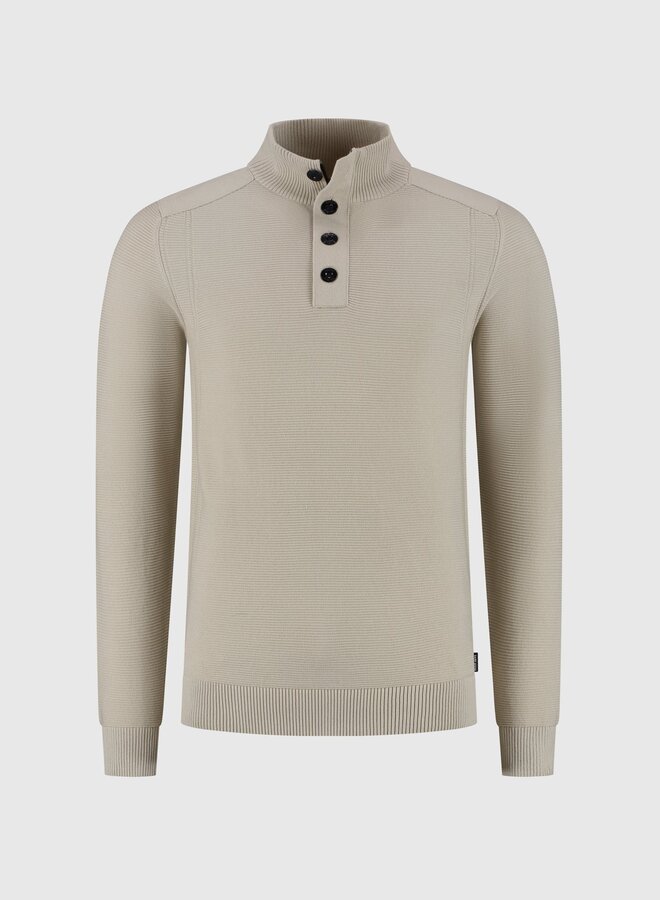 SAINT STEVE Half-Zip Trui Helmut 241298 - 20007 Sand