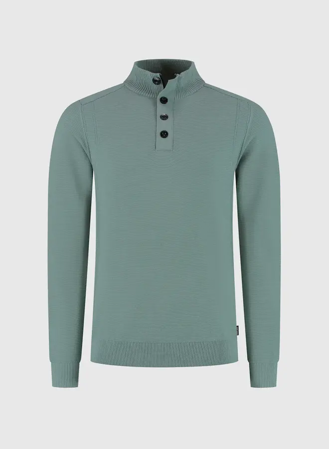 SAINT STEVE Half-Zip Trui Hilco 241298 - 60018 Silver Green