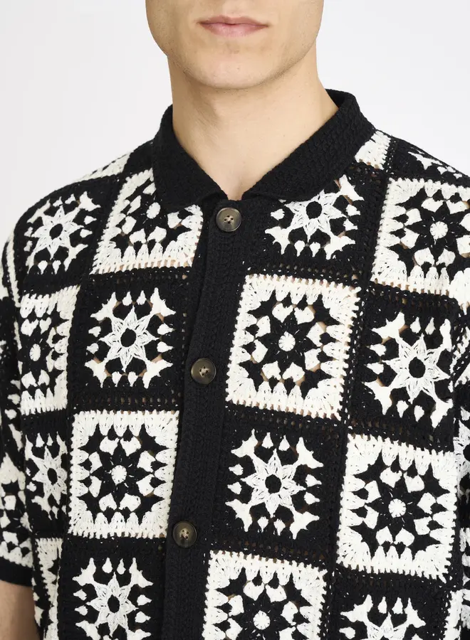 Resteröds Gehaak Shirt Leon30252-2600 - 9001-black