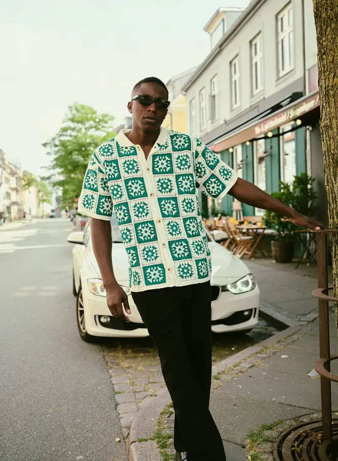 Gehaakt Shirt leon 30252-2600 - 8156-green