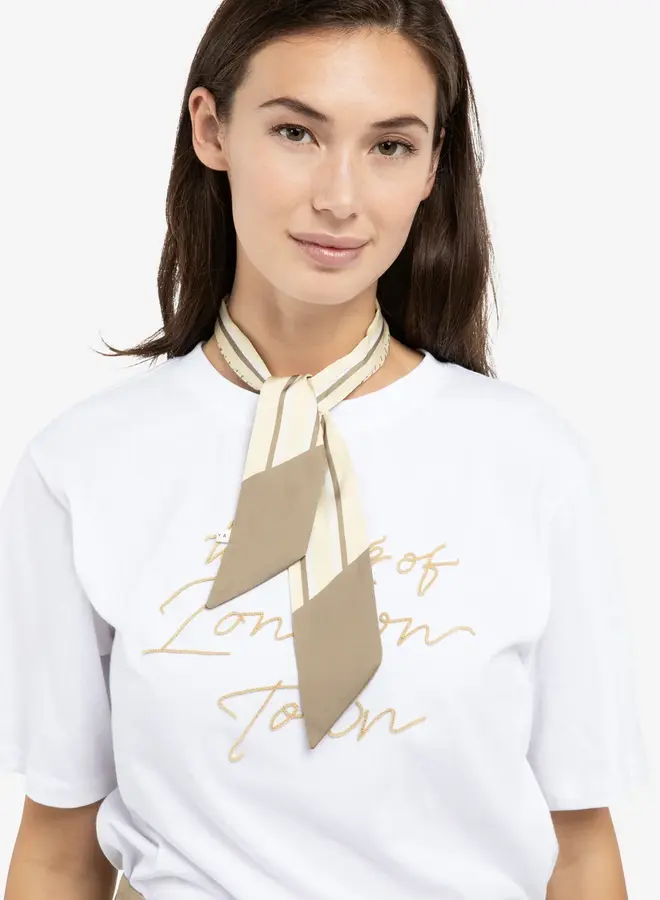 Yaya Sjaal The Love Of London Town 03-501049-602 - 990511Tan Brown Dessin