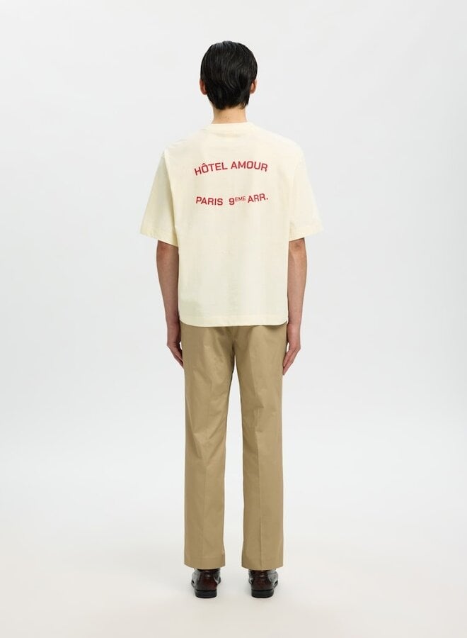 Selected T-shirt HOTEL AMOUR 16100453 - Egret