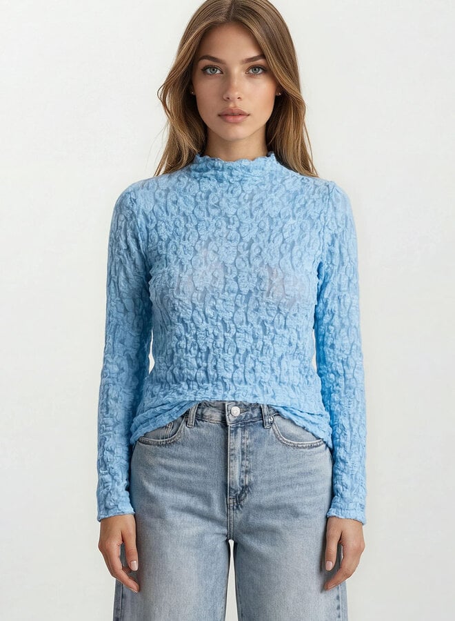 Turquoise By Daan Top Mesh 5230 - Licht Blauw