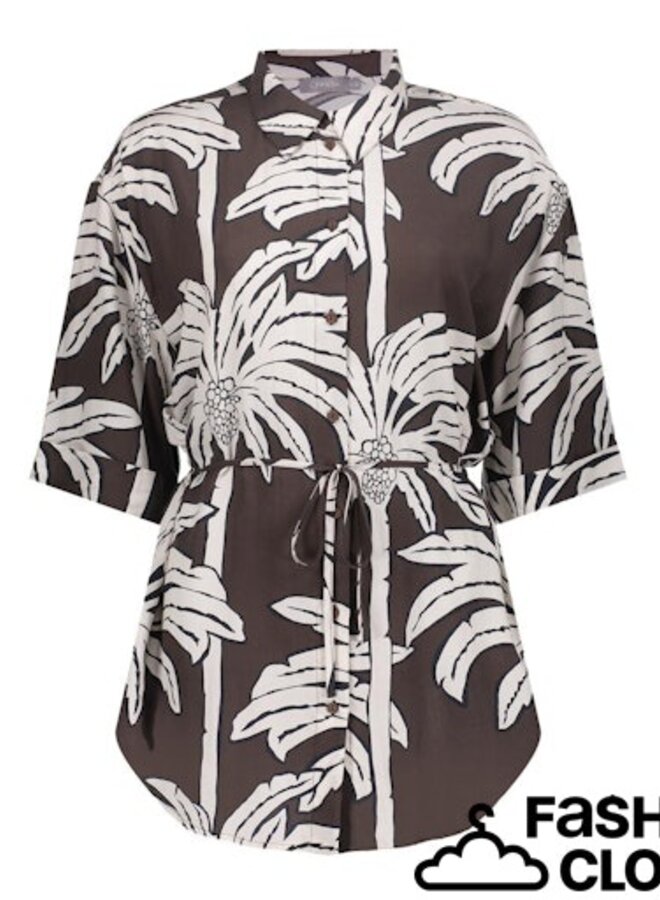 Geisha Blouse 63293 -20 - 775 Brown/off White