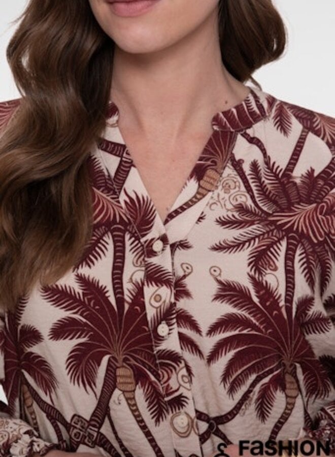 Geisha Blouse 63229-20 - 718 Ecru/Cherry Red