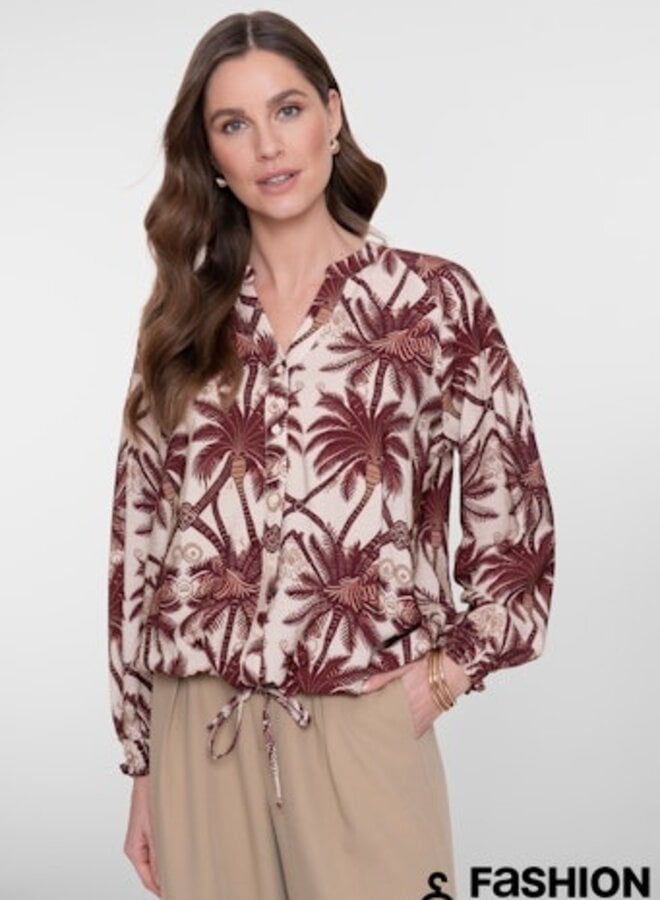 Blouse 63229-20 - 718 Ecru/Cherry Red