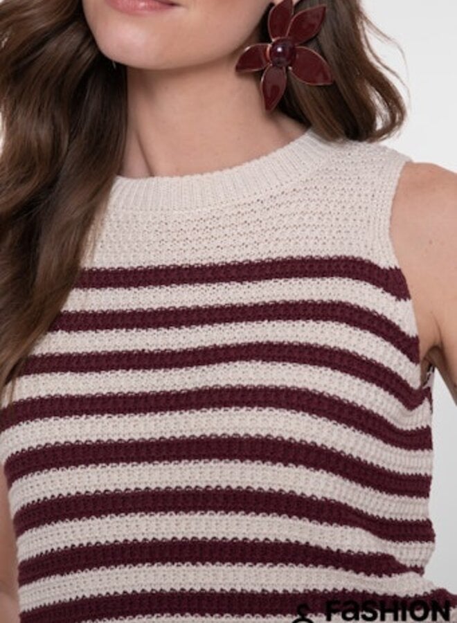 Geisha Top 64093-70 - 10 Off-White/Cherry Red