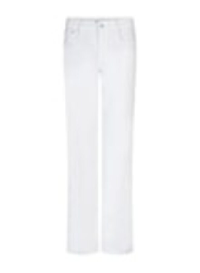 Red Button Wide Leg Jeans Colette SRB4899 - White