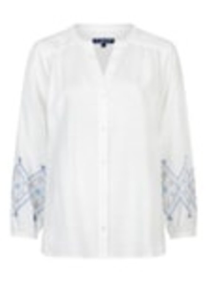 Red button Blouse SRB4829 - 384 Wit