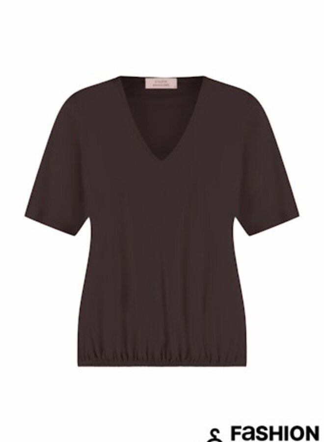 Studio anneloes Vicky Shirt Blouse 94755 - 8700 Espresso