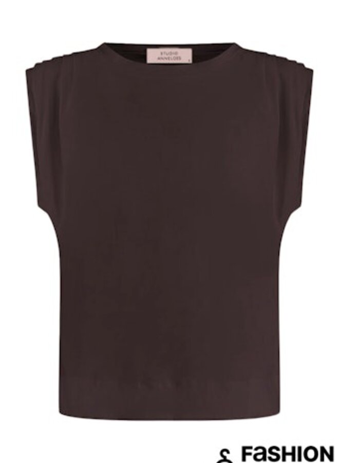 Studio Anneloes Top Leona 91541 - 8700 Espresso