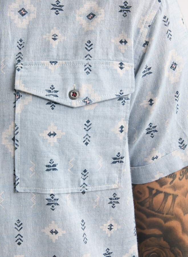 Petrol Shirt M-1060-SIS412 - 5195 Marble Blue