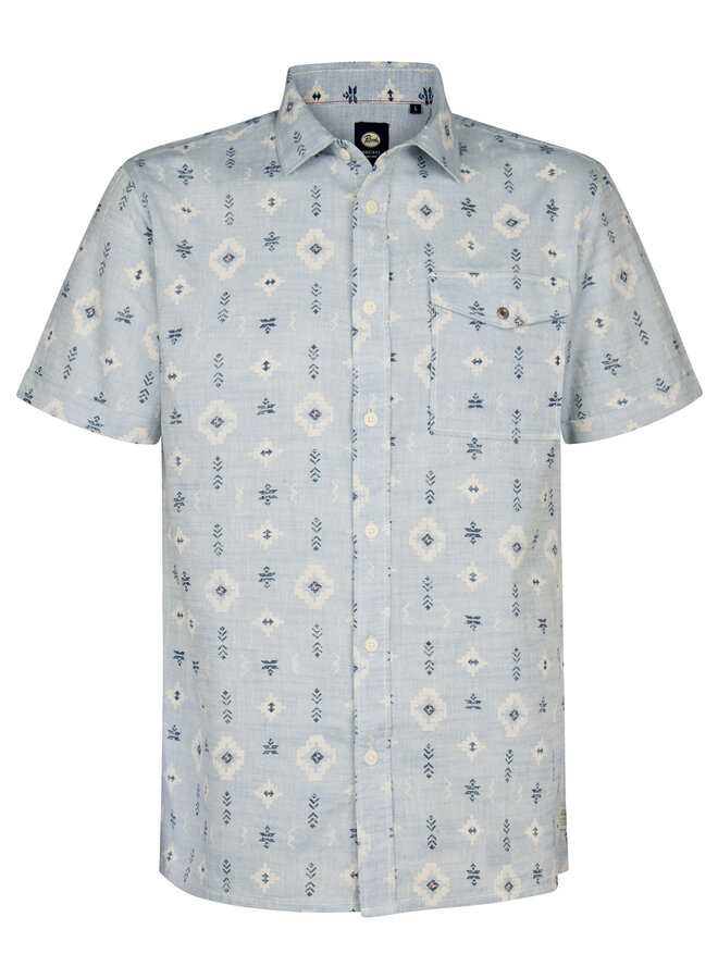 Petrol Shirt M-1060-SIS412 - 5195 Marble Blue