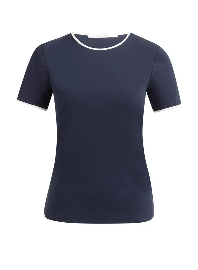 Yaya T-shirt 01-719084-603 - Navy Blazer Blue