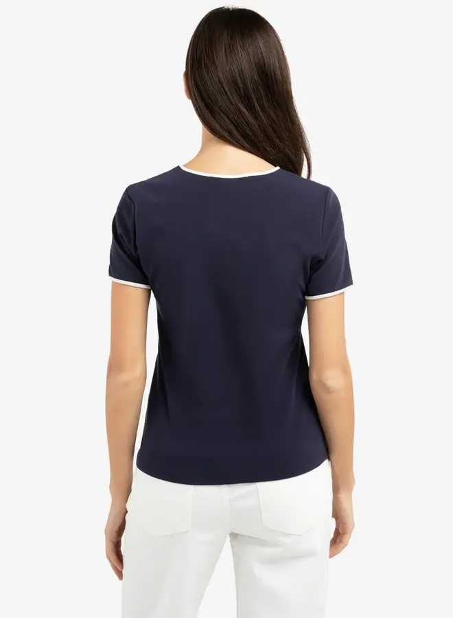 Yaya T-shirt 01-719084-603 - Navy Blazer Blue