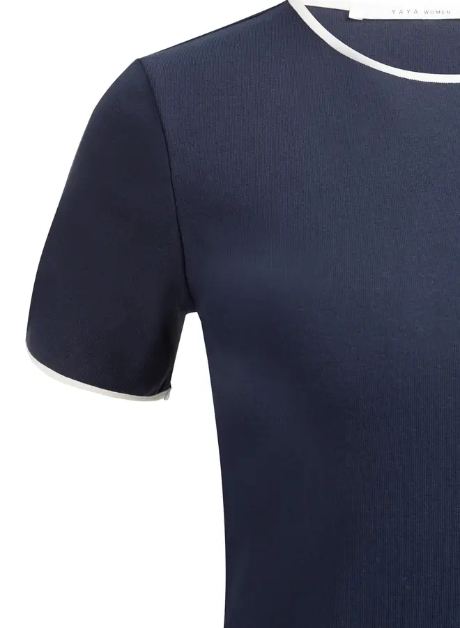 Yaya T-shirt 01-719084-603 - Navy Blazer Blue