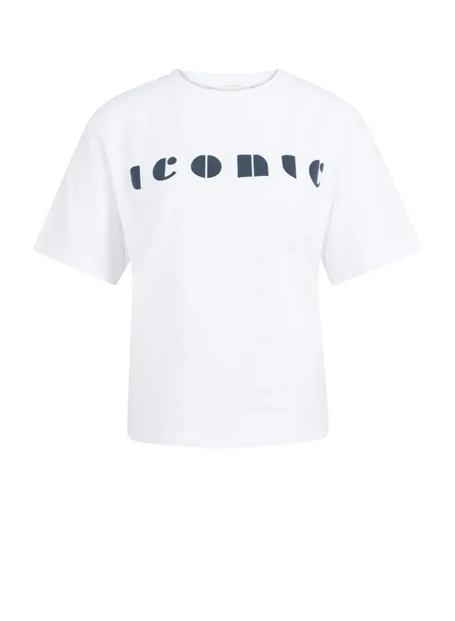 Yaya T-shirt 01-719086-603 - Pure White Dessin