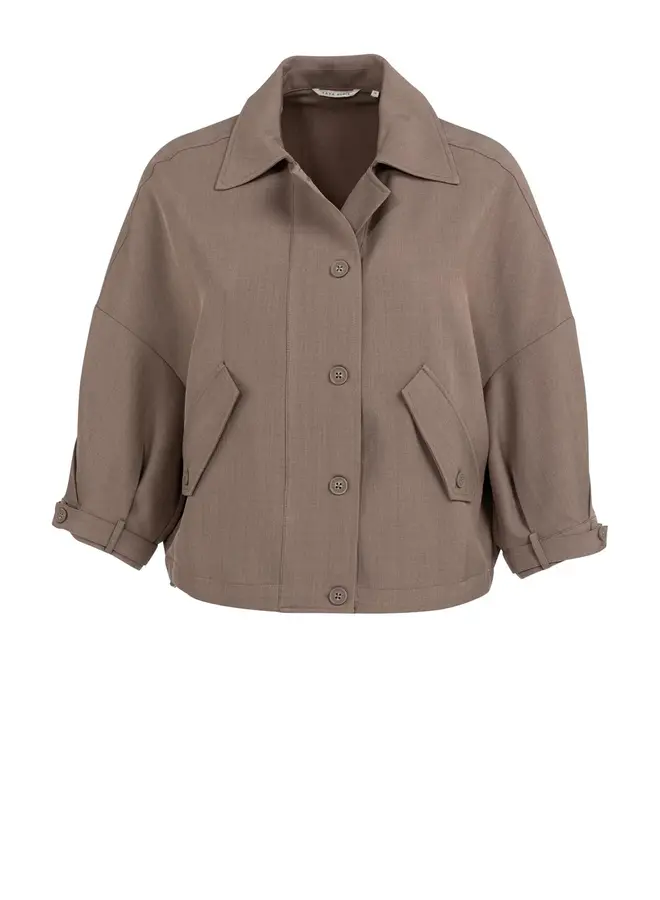 Yaya Blousejack 01-201206-603 - Deep Taupe Brown