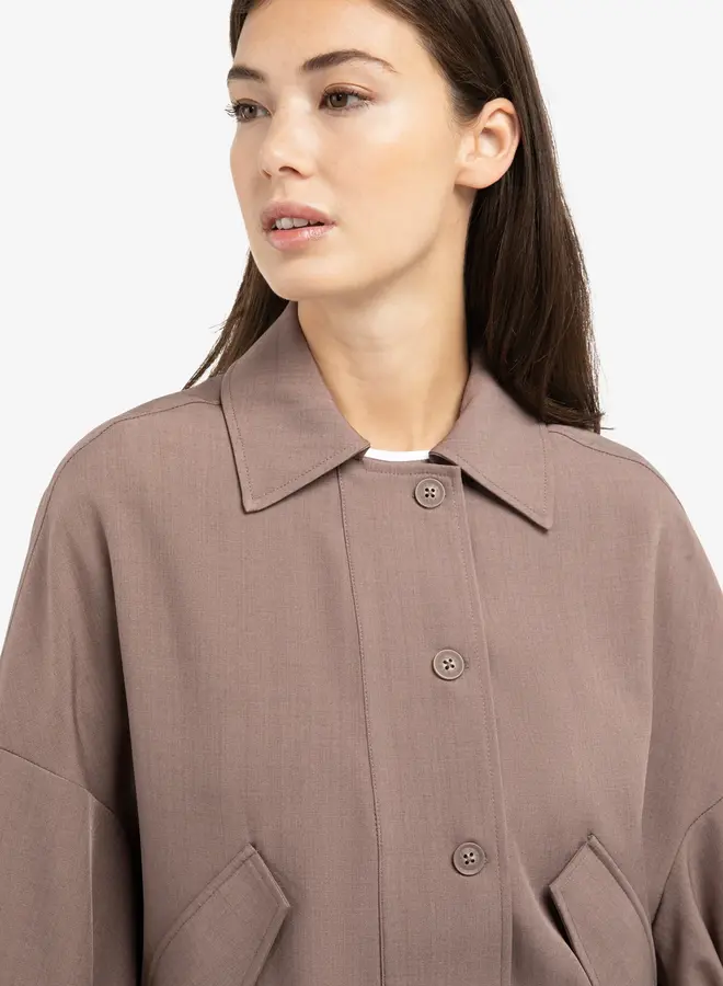 Yaya Blousejack 01-201206-603 - Deep Taupe Brown