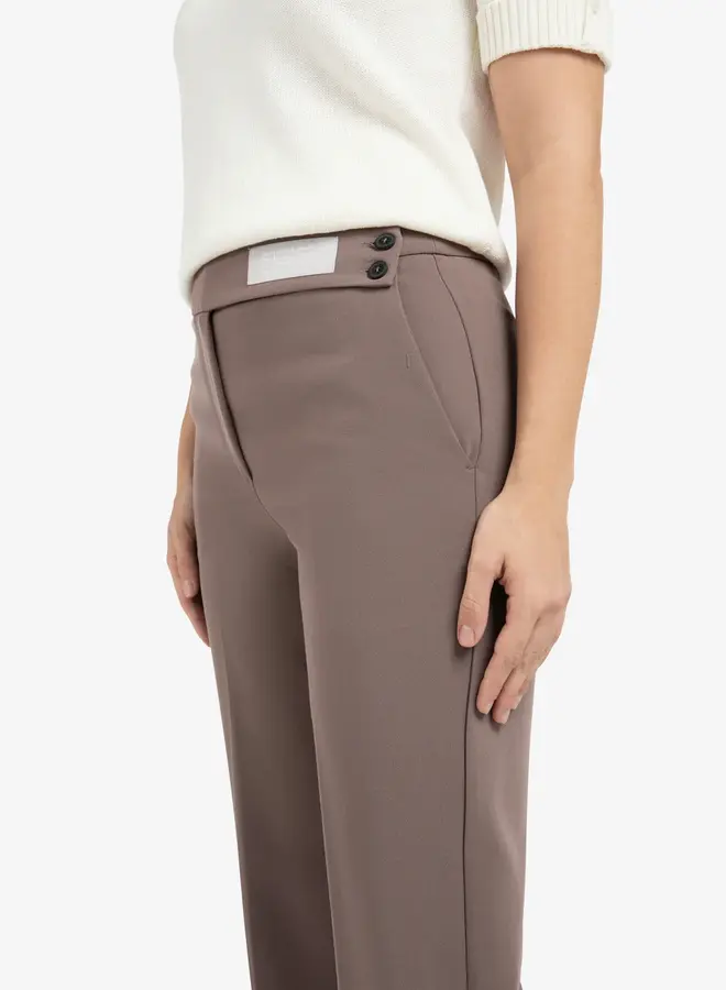 Yaya Pantalon 01-301247-603 - Deep Taupe Brown