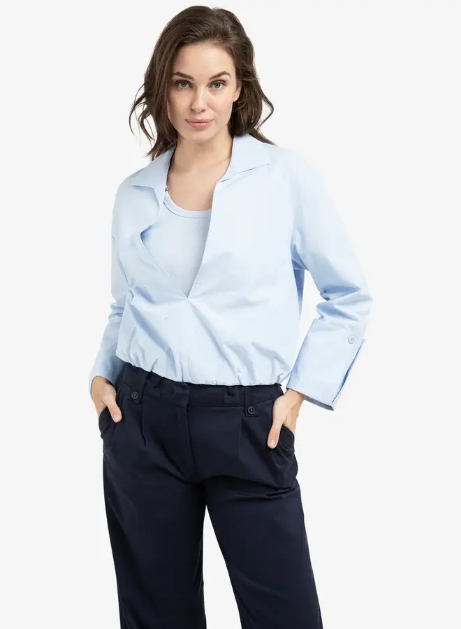 Yaya Blouse Ballon 01-701355-603 - Ice Blue