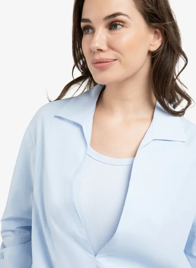 Yaya Blouse Ballon 01-701355-603 - Ice Blue