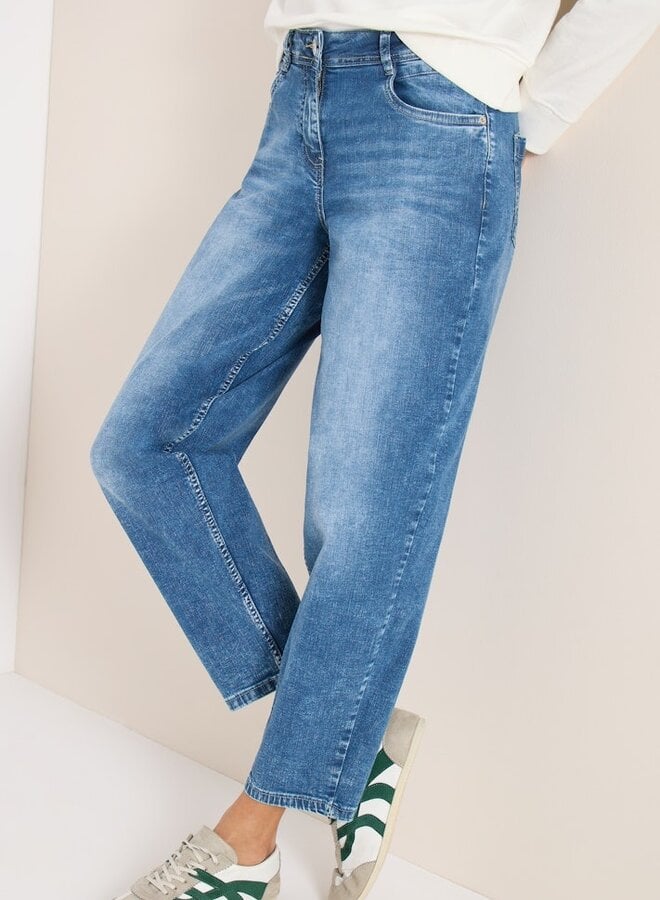 Cecil Barrel Jeans 380666 - 10283 Mid Blue Wash