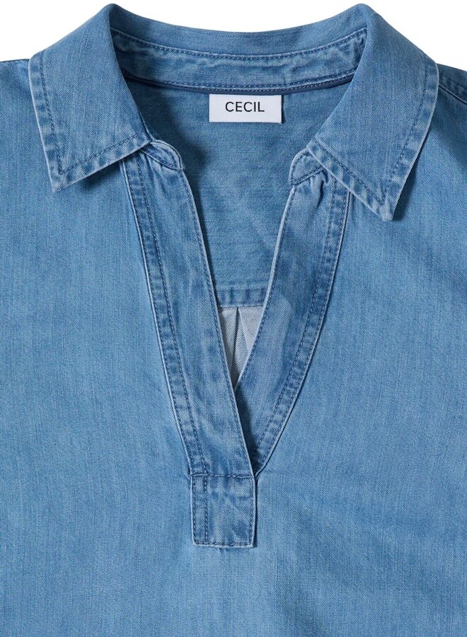 Cecil Jurk Denim Look 144792 - 10281 Mid Blue Wash